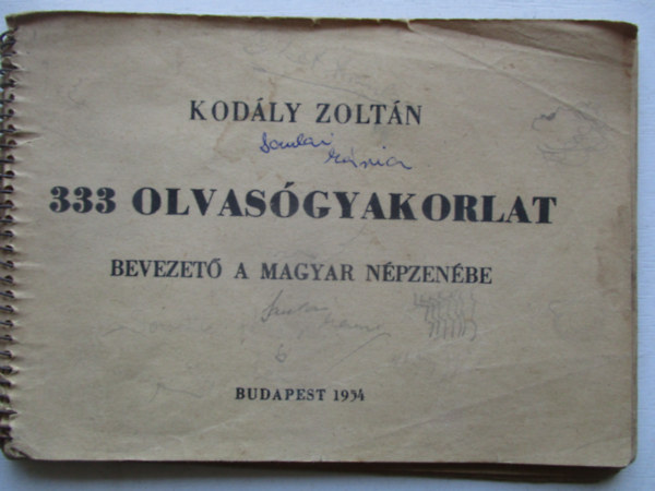 333 olvas�gyakorlat - Bevezet� a magyar n�pzen�be (kott�s-bet�s kiad�s)