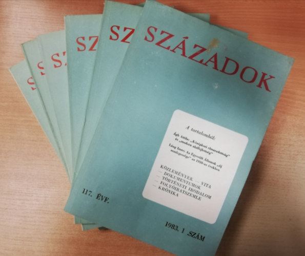 Szzadok - 117. vfolyam -1983 -1-6. szm (6db, teljes vfolyam)