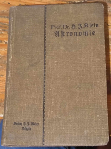 Allgemeinverstndliche Astronomie ("ltalnos csillagszat" nmet nyelven) (1911)