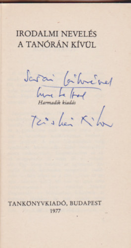 Irodalmi nevel�s a tan�r�n k�v�l