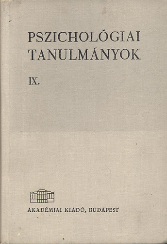 Pszicholgiai tanulmnyok IX.