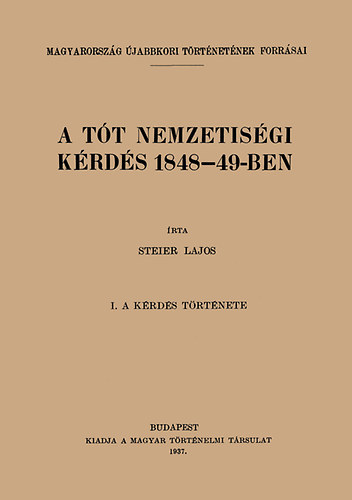 A tt nemzetisgi krds 1848-49-ben I.