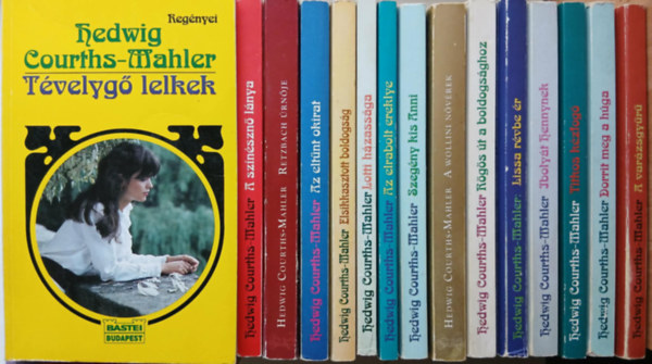 15 db Hedwig Courths-Mahler k�nyv: A var�zsgy�r�, T�velyg� lelkek,  A sz�n�szn� l�nya, Az elt�nt okirat, Az elrabolt ereklye, Szeg�ny kis Anni, Lissa r�vbe �r, Iboly�t Hennynek, Titkos k�zfog�)