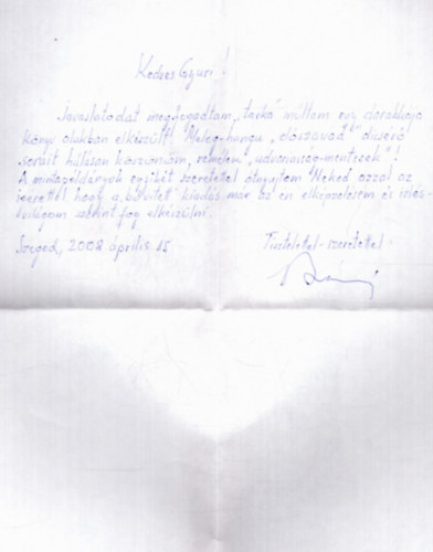 �letem hajnala... - Az 1946-os p�csi di�kl�zad�s (dedik�lt lev�llel)