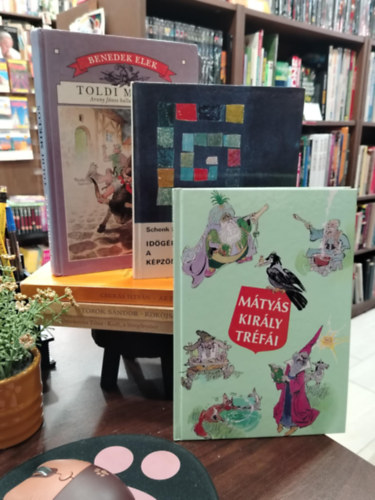 K�NYVMENT� AJ�NLAT, 6 DB. Gyerekk�nyvek. M�ty�s kir�ly tr�f�i, Id�g�ppel a k�pz�m�v�szetben, Toldi Mikl�s, Az �n j�t�kosk�nyvem , K�k�jszi �s Bobojsza, Kudi, a leveg�ember