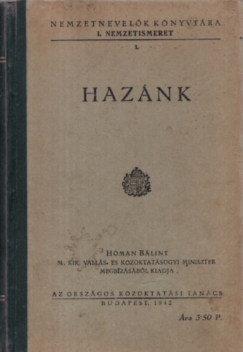 Hman Blint - Nemzetnevelk knyvtra I./1.-Haznk