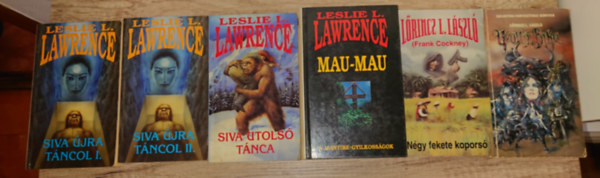 6 k�tet Leslie L. Lawrence-t�l: �v�lt� bika, Siva �jra t�ncol I-II., Siva utols� t�nca, Mau-Mau, N�gy fekete kopors�