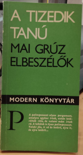 A tizedik tan. Mai grz elbeszlk.