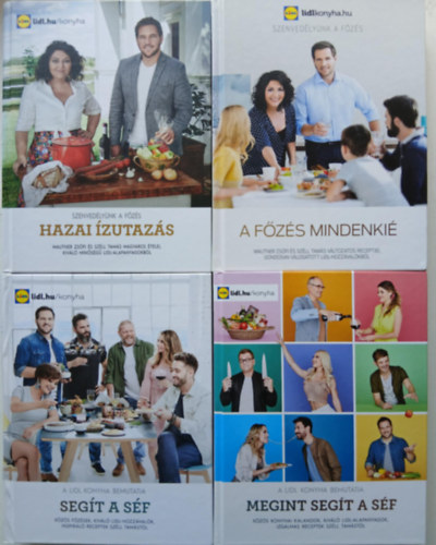 4db Lidl Konyha Szakcsknyv. Hazai zutazs - A fzs mindenki - Segt a sf - Megint segt a sf