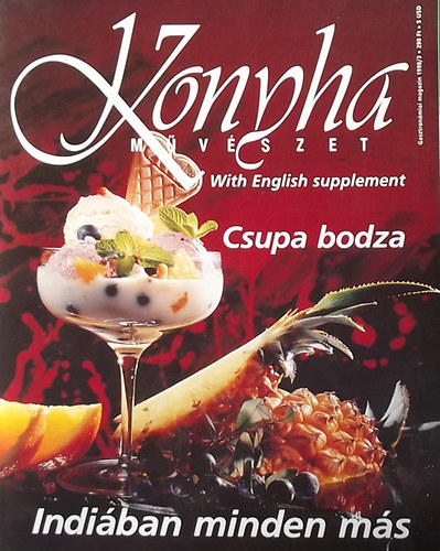Konyha mvszet Gasztronmiai magazin - VIII. vfolyam 1998/3. szm