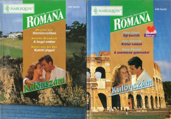 Jane Donnelly, Tracy Sinclair Anne Stuart - 4 db Romana klnszm: 1998. vf. 1-4. sz. ( teljes )