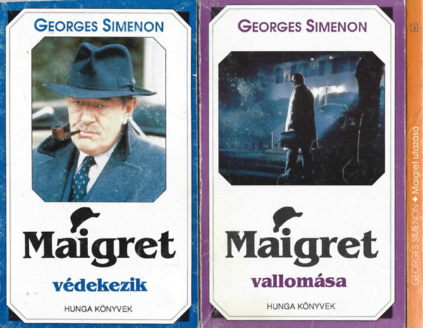 3 db knyv, Maigret vdekezik, Maigret vallomsa, Maigret utazsa