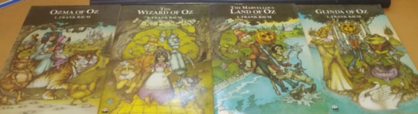 4 db Oz, angol nyelv: Ozma of Oz + The Wizard of Oz + The Marvellous Land of Oz + Glinda of Oz
