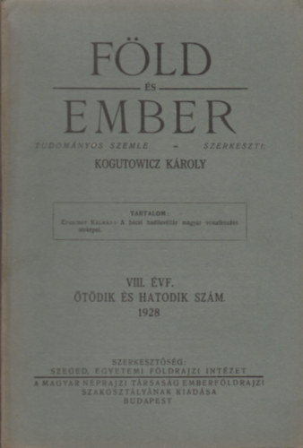 Fld s ember VIII. vf. tdik s hatodik szm