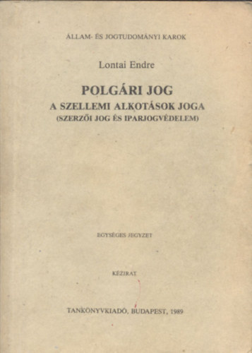 Magyar polgri jog - Szellemi alkotsok joga