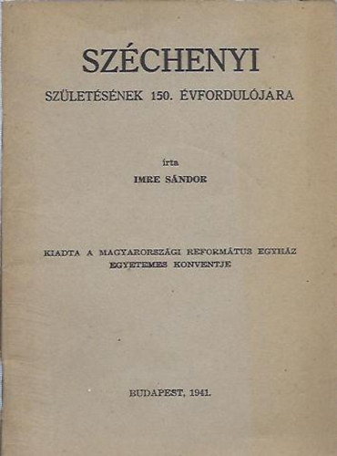 Szchenyi szletsnek 150. vforduljra