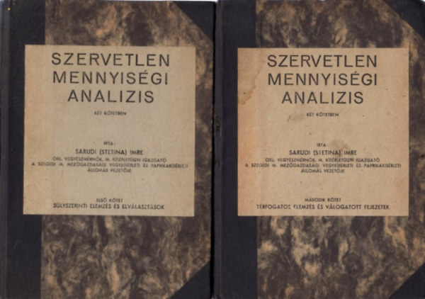 Szervetlen mennyisgi analizis I-II.