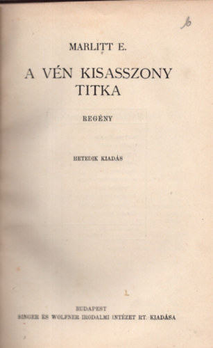 A vn kisasszony titka