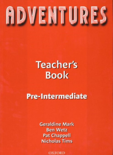 Adventures Pre-Intermediate Teacher's Book