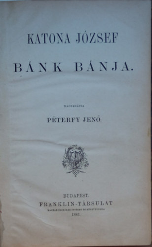 Katona J�zsef B�nk b�nja