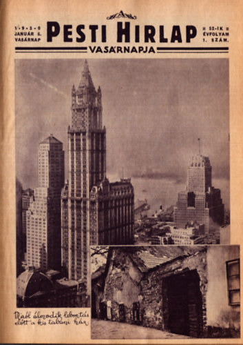 A Pesti Hrlap Vasrnapja 1930. 1-52. szm teljes vfolyam 4 ktetben