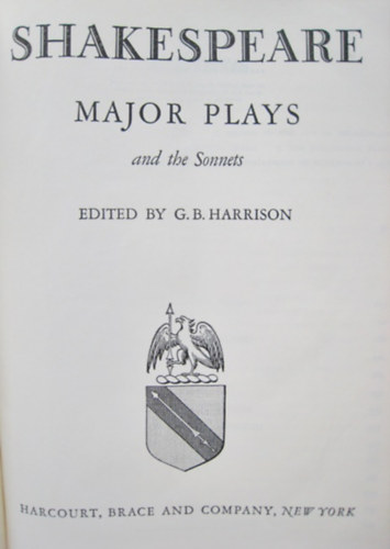 Shakespeare - Major Plays and the Sonnets