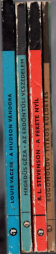 4 db Delfin knyv ( egytt ) 1. Ahudson vndora, 2. A fekete nyl, 3. Az erdnli veszedelem, 4. Titkos kldets.