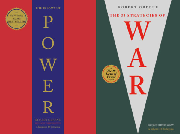 Robert Greene - 2 db Robert Greene könyv: 48 Laws of Power - A hatalom 48 törvénye + The 33 Strategies of War - A háború 33 stratégiája