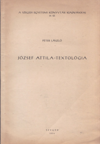 J�zsef Attila-Textol�gia
