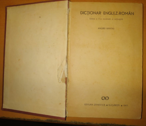 Dictionar Englez-Roman - Editia a II-a revazuta si adaugita - Editura Stiintifica