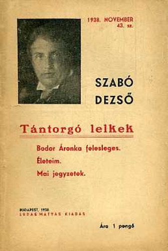 Szab Dezs - Tntorg lelkek (Bodor ronka felesleges, leteim, Mai jegyzetek)- Szab Dezs fzetek 43.)