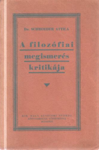 A filoz�fiai megismer�s kritik�ja