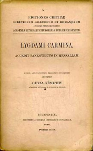 N�methy Geyza - Lygdami carmina