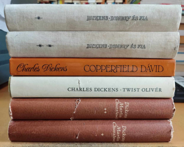 6 db Charles Dickens: Dombey s fia I-II. + Copperfield Dvid + Martin Chuzzlewit I-II. + Twist Olivr