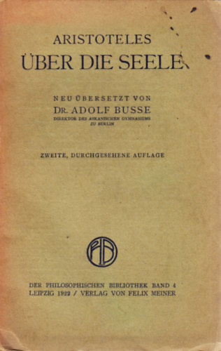Aristoteles - �ber die Seele