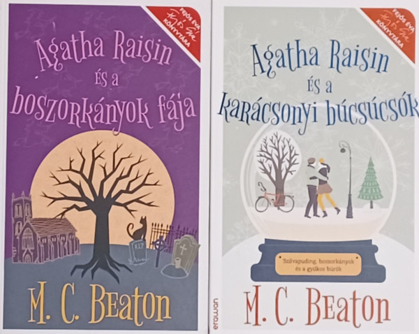 2 db M. C. Beaton:  Agatha Raisin s a karcsonyi bcscsk + Agatha Raisin s a boszorknyok fja