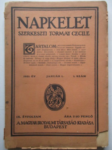 Napkelet 1931. janur 1. 1.szm