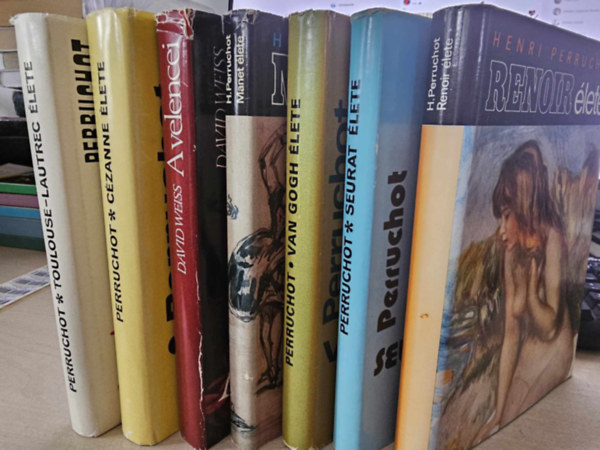 7db mvsz letrajz egyben: Toulouse-Lautrec lete+ Czanne lete+ A velencei+ Manet lete+ Van Gogh lete+ Seurat lete+ Renoir lete
