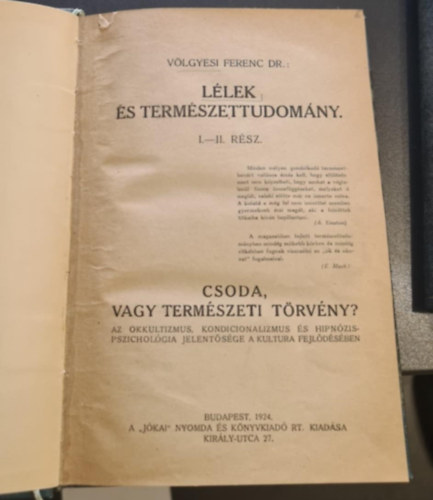 Lélek és természettudomány
