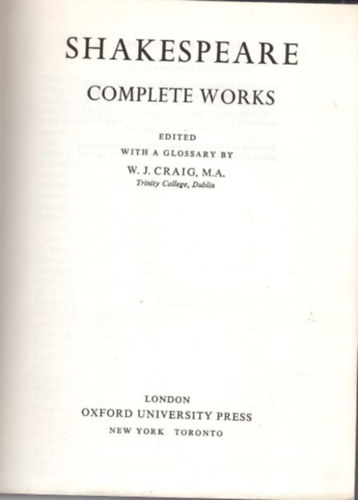 Shakespeare complete works
