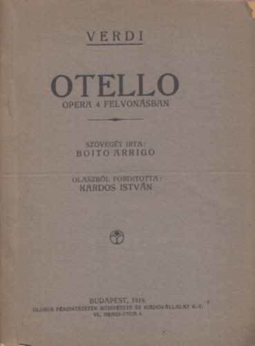 Otello - Opera 4 felvonsban