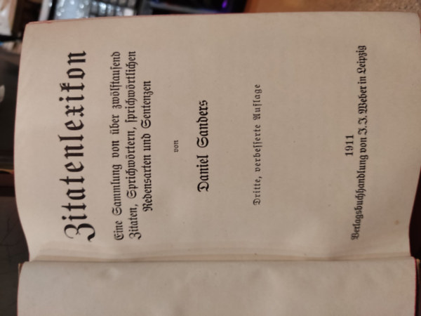 Zitatenlexikon: eine Sammlung von ber zwlftausend Zitaten, Sprichwrtern, sprichwrtlichen Redensarten und Sentenzen