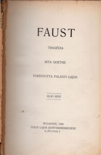 Faust I. - A tragdia els rsze
