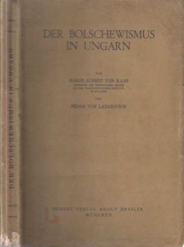 Der Bolschewismus in Ungarn