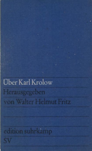 Walter Helmut Fritz - �ber Karl Krolow