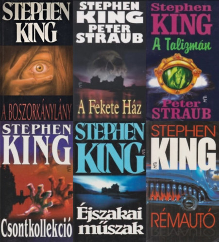 6 db Stephen King horror: A Talizmn + A Fekete Hz + Rmaut + jszakai mszak + A boszorknylny + Csontkollekci
