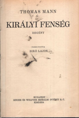 Kirlyi fensg  (1911-es 1 kiads)