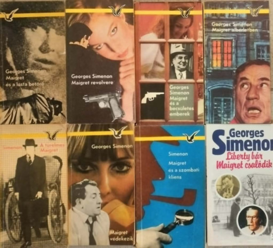 Maigret �s a szombati kliens + Maigret �s a becs�letes emberek + Maigret v�dekezik + Liberty B�r - Maigret csal�dik + A t�relmes maigret + Maigret alb�rletben + Maigret �s a lusta bet�r� + Maigret revolvere (8db)