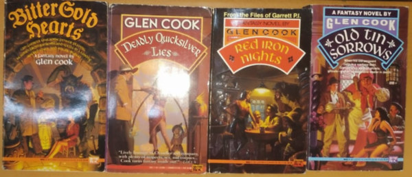 Glen Cook - 4 db Glen Cook: Bitter Gold Hearts + Deadly Quicksilver Lies + Red Iron Nights + Old Tin Sorrows