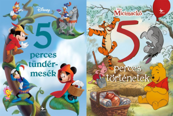 2 db mesek�nyv a Disney 5 perces t�rt�netek sorozatb�l: Disney - 5 perces t�nd�rmes�k + Disney - Micimack�: 5 perces t�rt�netek